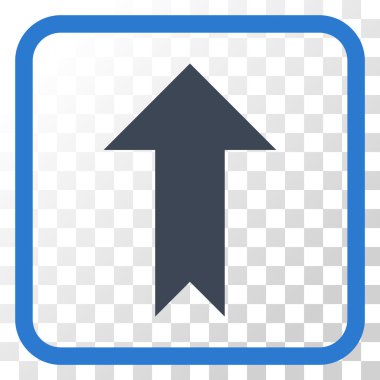 Vektör simgesi bir çerçeve içinde yukarı ok