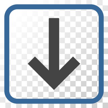 Bir çerçeve içinde ok vektör simgesi