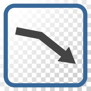 Trend vektör simgesi bir çerçeve içinde başarısız