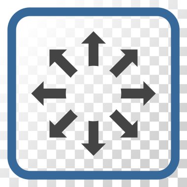 Genişletin okları vektör simgesi bir çerçeve içinde