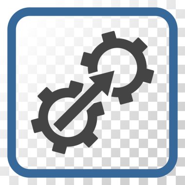 Dişli Tümleştirme vektör simgesi bir çerçeve içinde