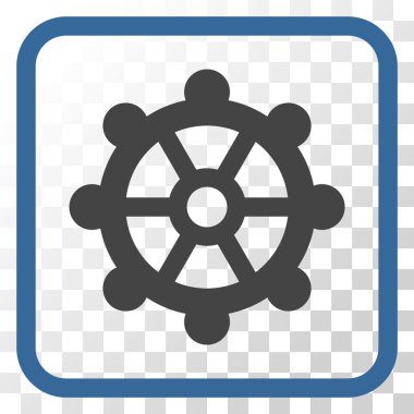 Dişli vektör simgesi bir çerçeve içinde