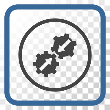 Dişli Tümleştirme vektör simgesi bir çerçeve içinde