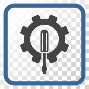 Bir çerçevedeki mühendislik vektör simgesi