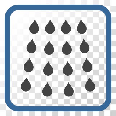 Damla vektör simgesi bir çerçeve içinde