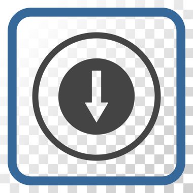 Bir çerçeve içinde yönlü ok vektör simgesi