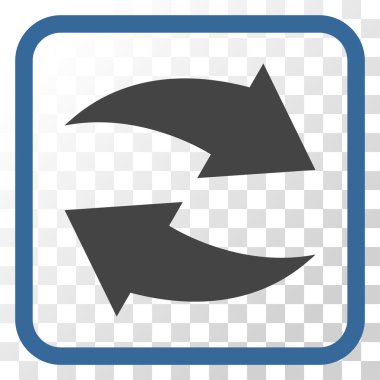 Exchange oklar bir çerçeve içinde simge vektör