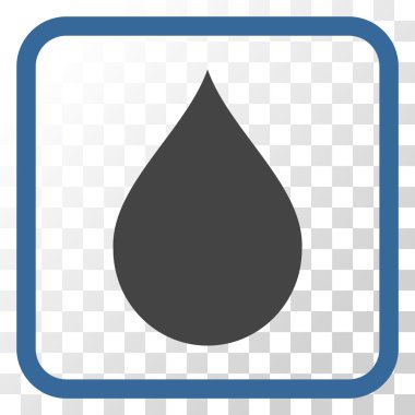 Damla vektör simgesi bir çerçeve içinde