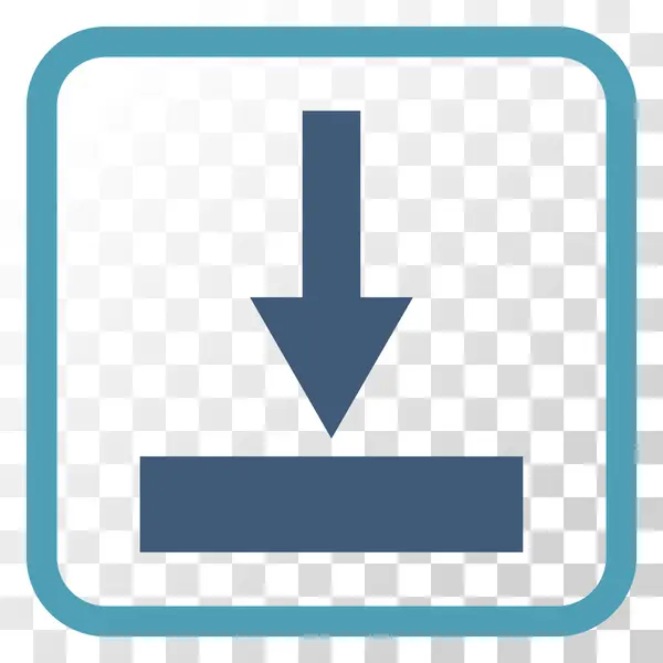 Mover ícone de vetor inferior em um quadro — Vetor de Stock