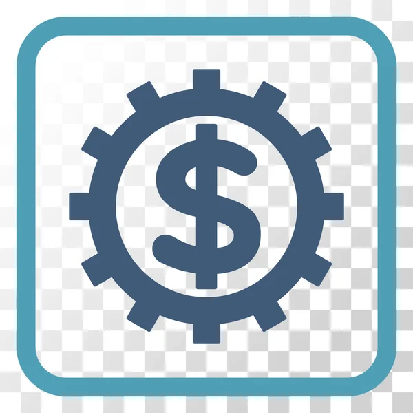 Icono del vector de la industria financiera en un marco — Vector de stock