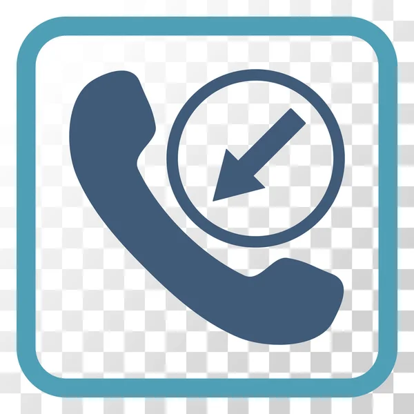 Incoming Call Vector Icon In a Frame — Stock Vector