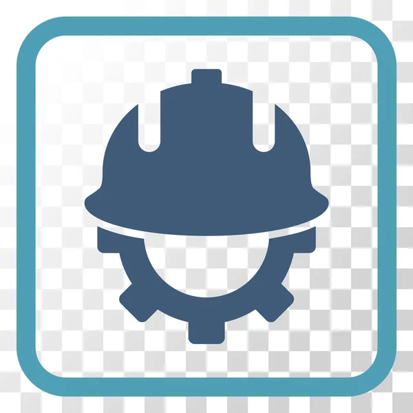 Casco de desarrollo Vector icono en un marco — Vector de stock