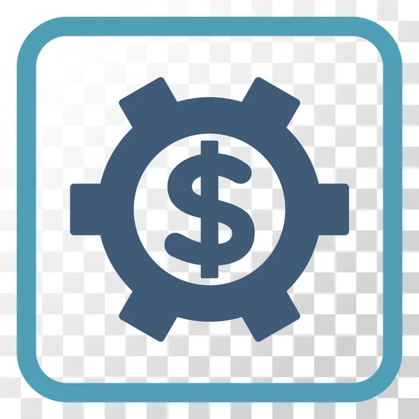 Configuración financiera Vector Icono en un marco — Vector de stock