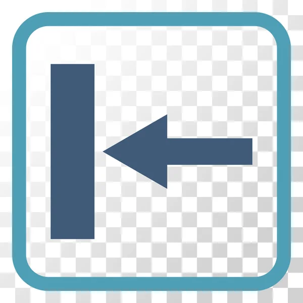 Mover icono de vector izquierdo en un marco — Vector de stock