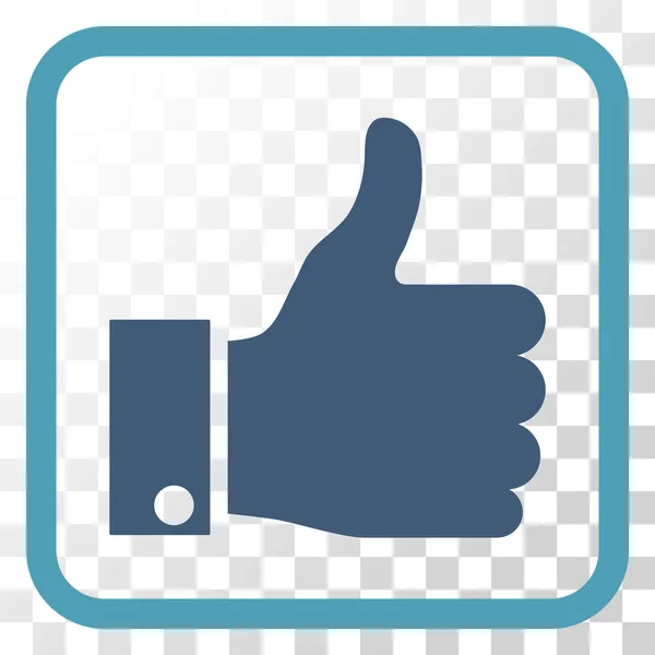 Thumb Up vetor ícone em uma moldura — Vetor de Stock
