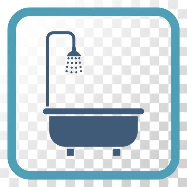 Icona vettoriale del bagno doccia in una cornice — Vettoriale Stock