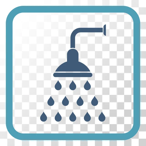 Icône vectorielle de douche dans un cadre — Image vectorielle