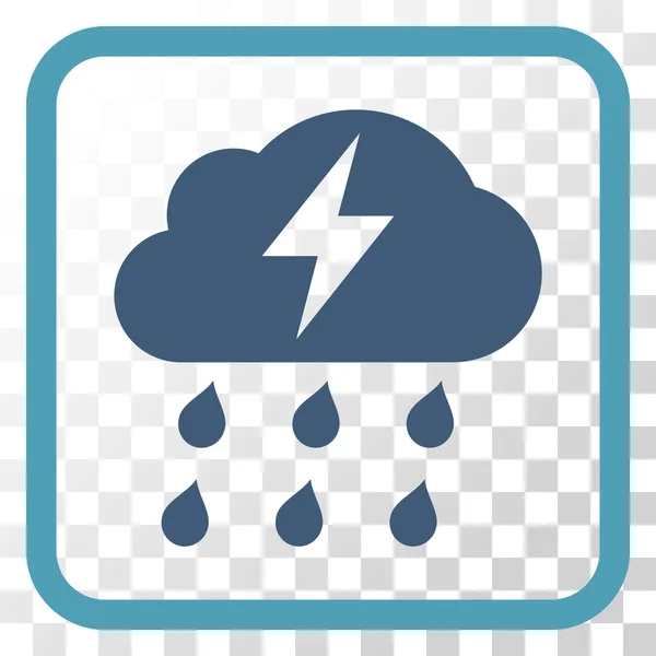 Icono de Vector de tormenta eléctrica en un marco — Archivo Imágenes Vectoriales