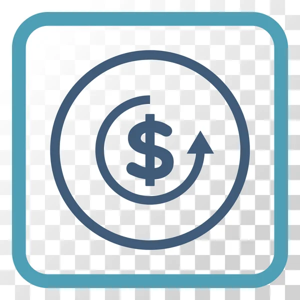 Refund Vector Icon In a Frame — Stock Vector