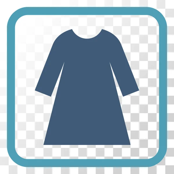 Mujer vestido Vector icono en un marco — Vector de stock