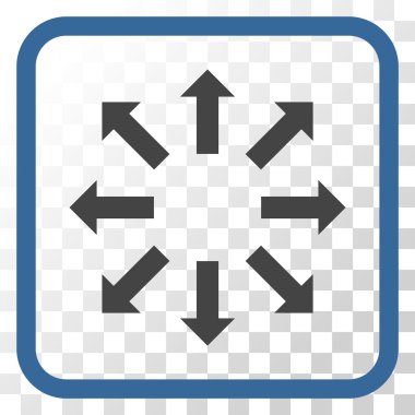 Oklar vektör simgesi bir çerçeve içinde patlayabilir