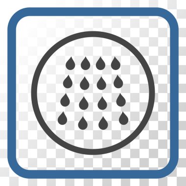 Damla vektör simgesi bir çerçeve içinde