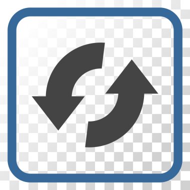 Exchange oklar bir çerçeve içinde simge vektör