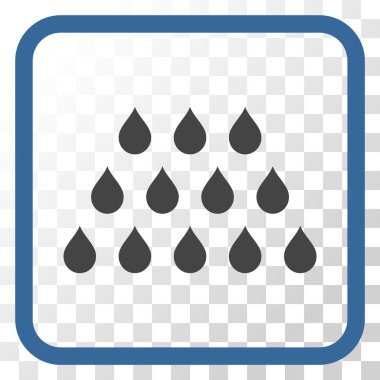 Damla vektör simgesi bir çerçeve içinde