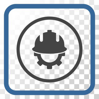 Geliştirme kask vektör simgesi bir çerçeve içinde