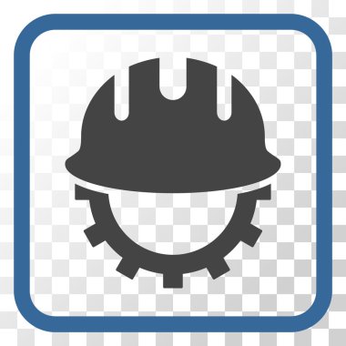 Geliştirme işçisi vektör simgesi bir çerçeve içinde