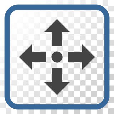 Genişletin okları vektör simgesi bir çerçeve içinde