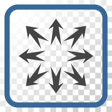 Genişletin okları vektör simgesi bir çerçeve içinde