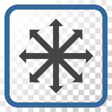 Genişletin okları vektör simgesi bir çerçeve içinde