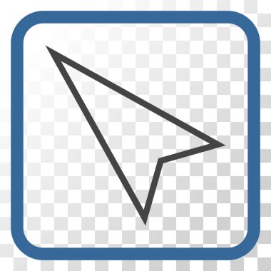 İşaretçi yaptı vektör simgesi bir çerçeve içinde yukarı