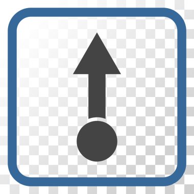 Vektör simgesi bir çerçeve içinde yukarı çekin