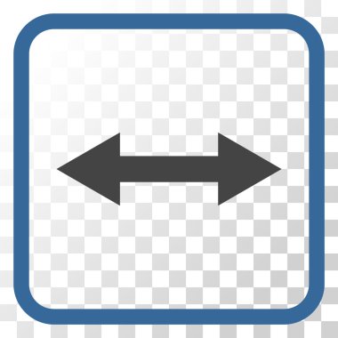 Yatay Çevir vektör simgesi bir çerçeve içinde