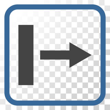 Doğru vektör simgesi bir çerçevede çekin