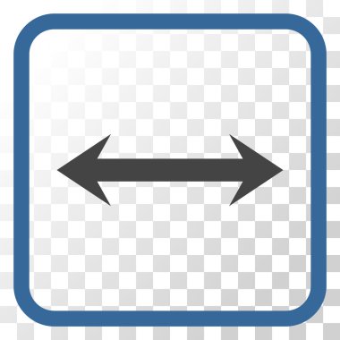 Yatay Çevir vektör simgesi bir çerçeve içinde