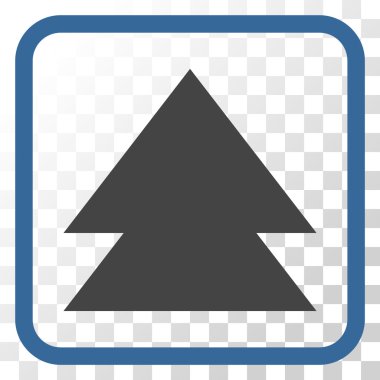 Vektör simgesi bir çerçeve içinde yukarı çıkar