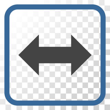 Yatay Exchange oklar bir çerçeve içinde simge vektör