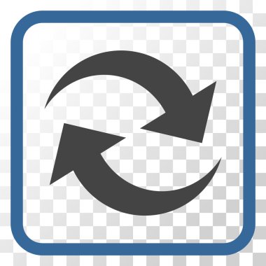 Oklar vektör simgesi bir çerçeve içinde yenileme