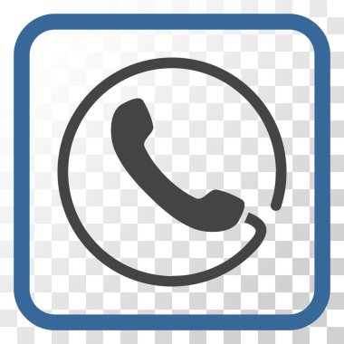 Telefon vektör simgesi bir çerçeve içinde