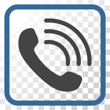 Telefon vektör simgesi bir çerçeve içinde