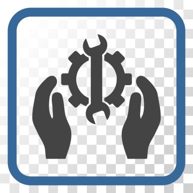 Onarım hizmeti vektör simgesi bir çerçeve içinde