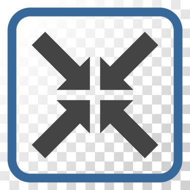 Basınç oklar bir çerçeve içinde simge vektör