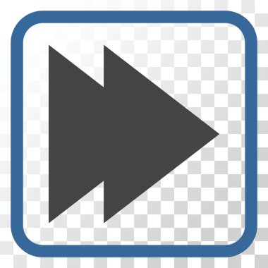 Doğru vektör simgesi bir çerçeve içinde hareket