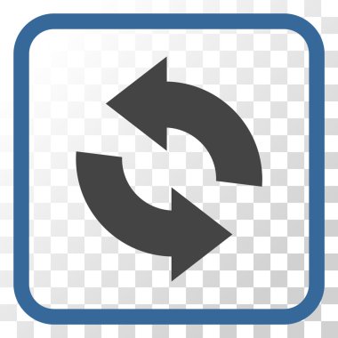 Vektör simgesi bir çerçeve içinde yenileme