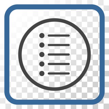 Öğeleri vektör simgesi bir çerçeve içinde