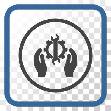 Onarım hizmeti vektör simgesi bir çerçeve içinde