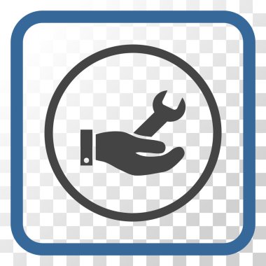 Onarım hizmeti vektör simgesi bir çerçeve içinde